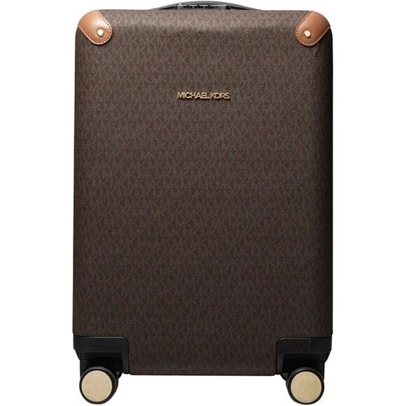 Michael Kors Small Hardcase Trolley Womens Brown Acorn Luggage One Size FZP153 - Picture 1 of 6